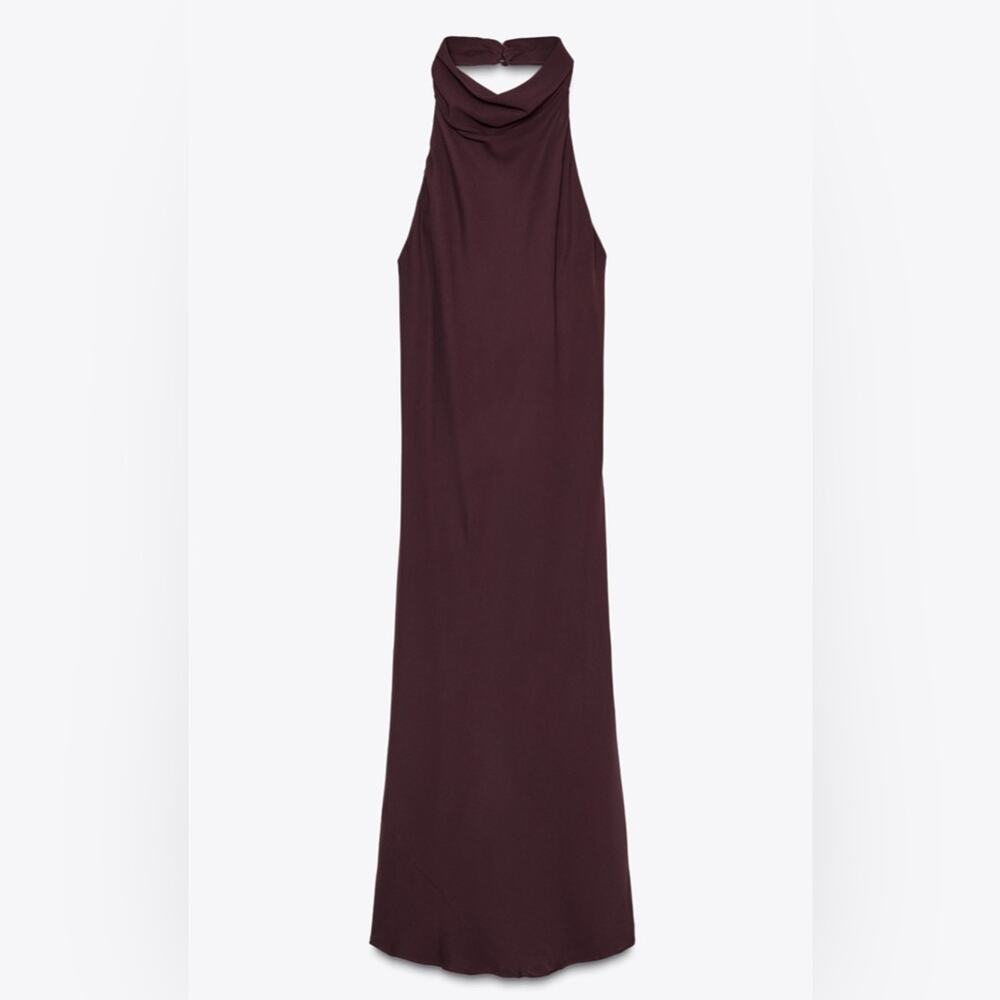 Nwt- FLOWING MIDI ZW COLLECTION HALTER DRESS -M
